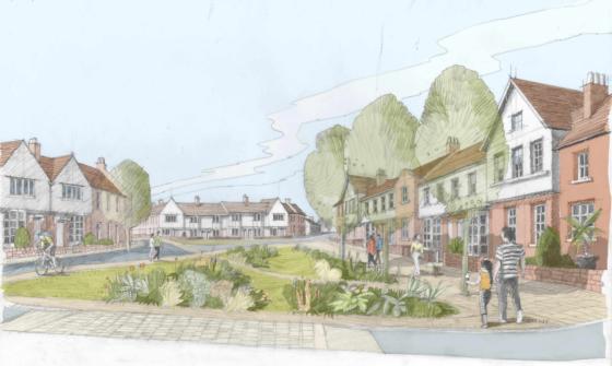 Artists impression of the Greasby development